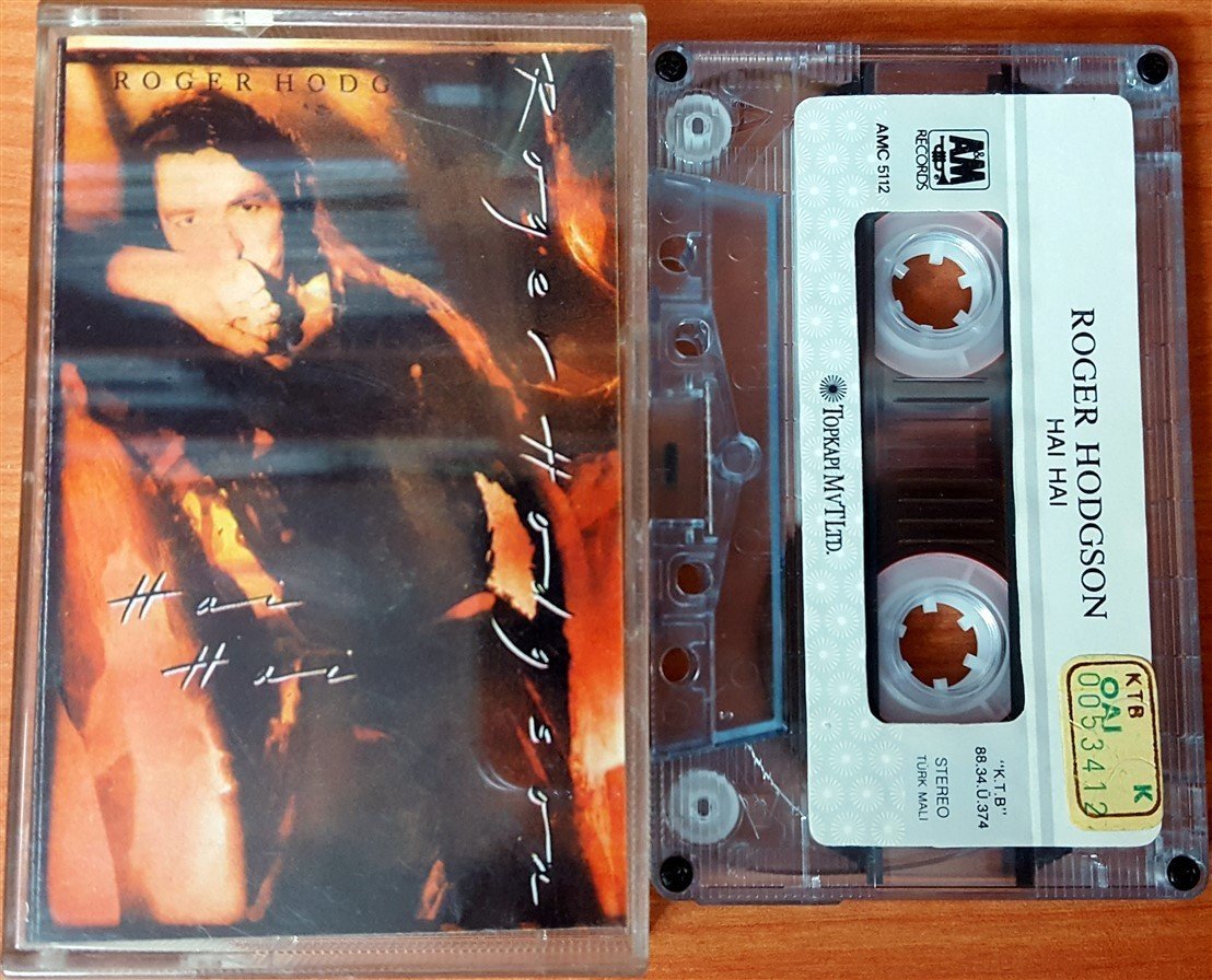 ROGER HODGSON - HAI HAI (1988) TOPKAPI CASSETTE MADE IN TURKEY ''USED'' PAPER LABEL