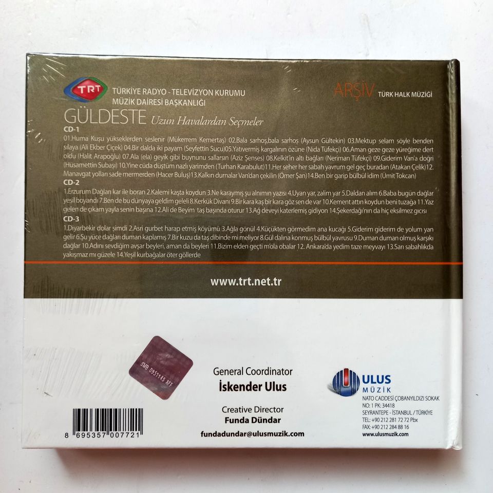 GÜLDESTE 1 / UZUN HAVALARDAN SEÇMELER / TRT ARŞİV SERİSİ 186 - 3CD SIFIR