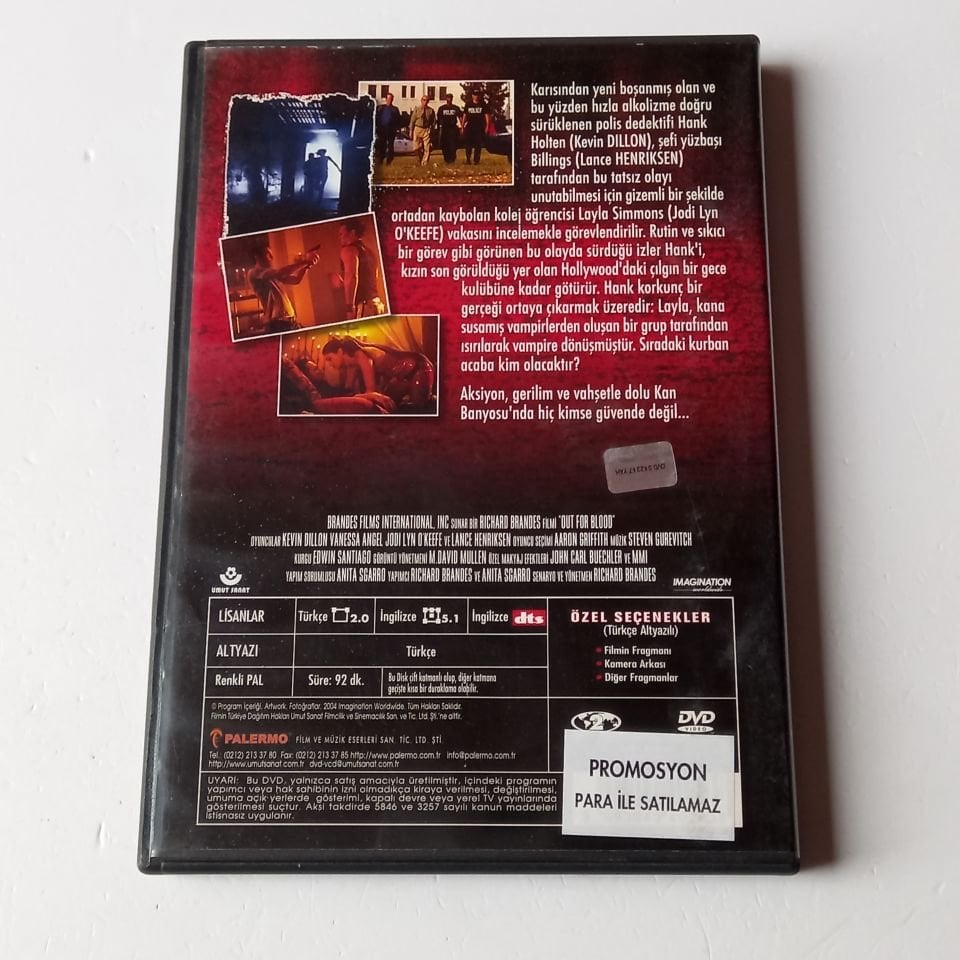 KAN BANYOSU / OUT FOR BLOOD - KEVIN DILLON, LANCE HENRIKSEN - YÖN.: RICHARD BRANDES - DVD 2.EL