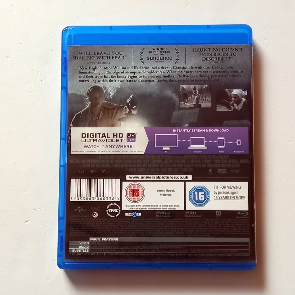 THE VVITCH - ANYA TAYLOR-JOY, RALPH INESON, KATE DICKIE - YÖN.: ROBERT EGGERS - BLU-RAY BÖLGE B 2.EL TÜRKÇE ALTYAZI YOKTUR