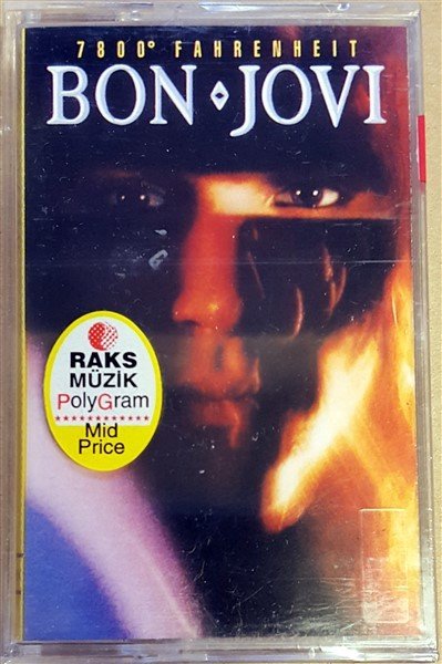 BON JOVI - 7800 FAHRENHEIT CASSETTE  TRANSPARENT 1995 MADE IN TURKEY ''NEW''