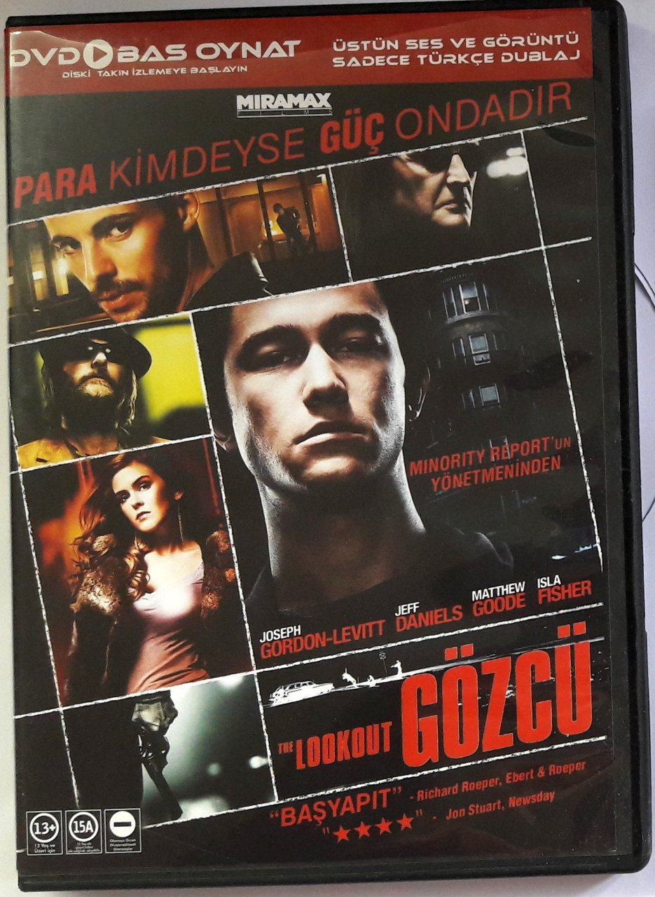 GÖZCÜ - THE LOOKOUT - JOSEPH GORDON-LEVITT - BAS OYNAT DVD 2.EL