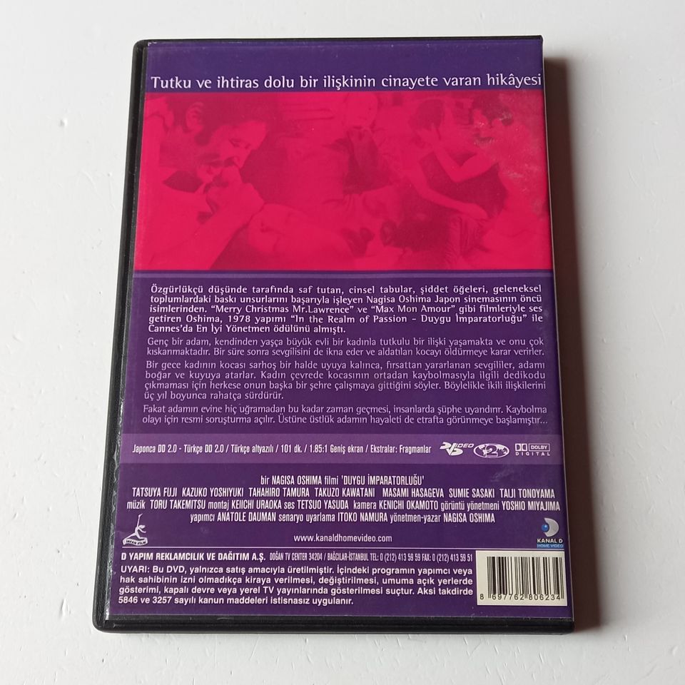 IN THE REALM OF PASSION / DUYGU İMPARATORLUĞU - TATSUYA FUJI, KAZUKO YOSHIYUKI - YÖN.: NAGISA OSHIMA - DVD 2.EL