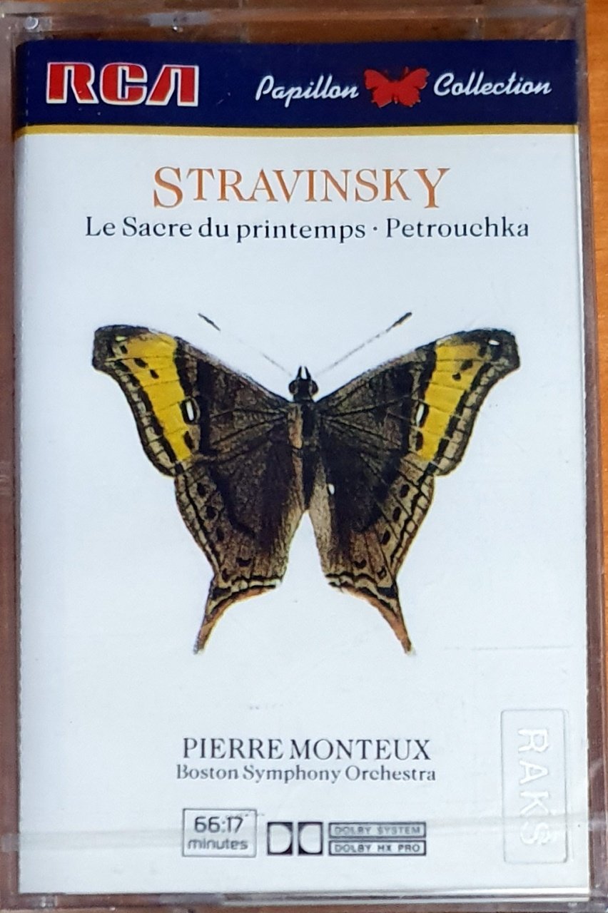 STRAVINSKY / LE SACRE DU PRINTEMPS, PETROUCHKA / BOSTON SYMPHONY ORCHESTRA, PIERRE MONTEUX (1988) - KASET MMY SIFIR