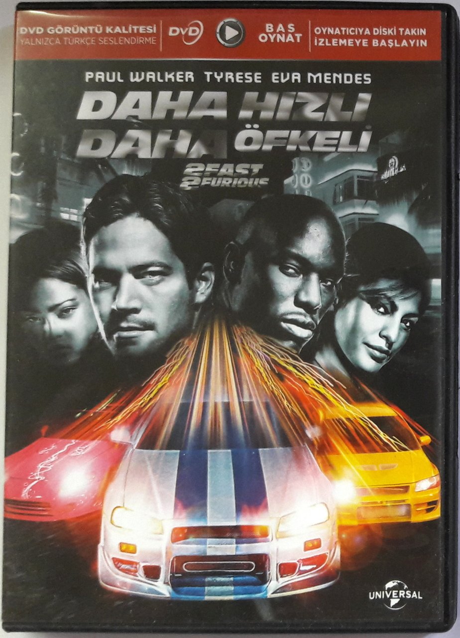 DAHA HIZLI DAHA ÖFKELİ - 2 FAST 2 FURIOUS - PAUL WALKER - BAS OYNAT DVD 2.EL