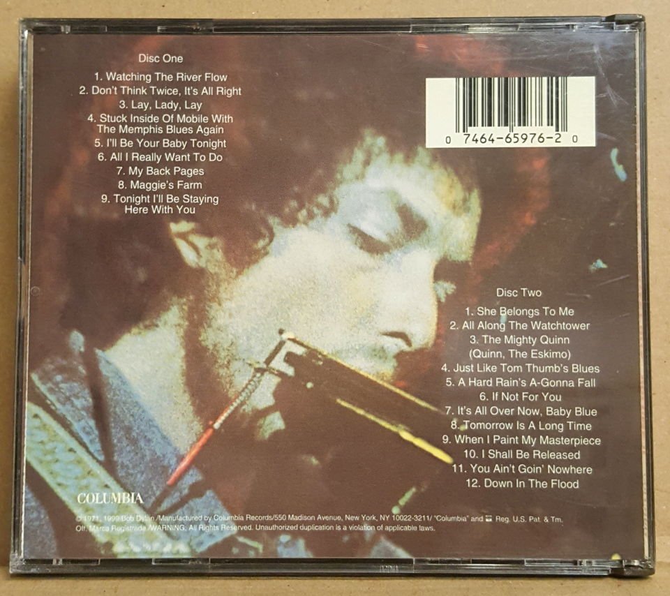 BOB DYLAN - GREATEST HITS VOL II (1971) - 2CD 1999 REISSUE MADE IN USA  FAT DOUBLE JEWEL CASE 2.EL