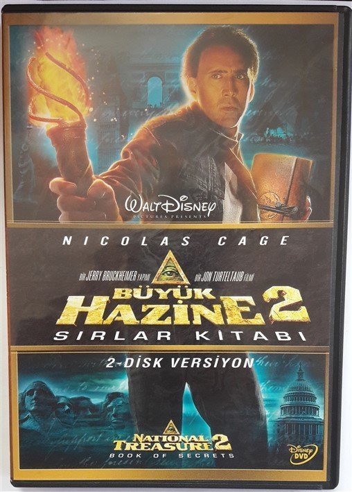 BÜYÜK HAZİNE 2 SIRLAR KİTABI - NATIONAL TREASURE 2 BOOK OF SECRETS - NICOLAS CAGE - 2DVD 2.EL