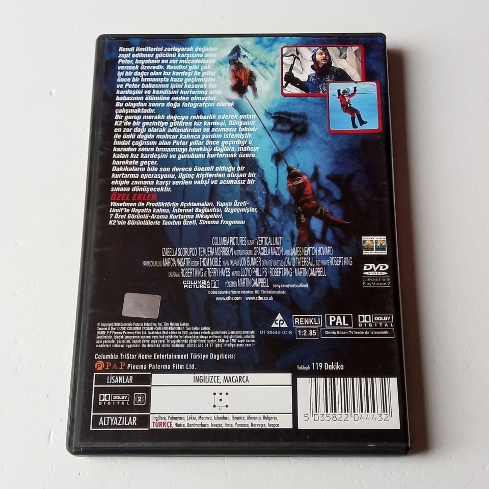 DİKEY LİMİT / VERTICAL LIMIT - CHRIS O'DONNELL, BILL PAXTON, ROBIN TUNNEY, SCOTT GLENN - YÖN.: MARTIN CAMPBELL - DVD 2.EL
