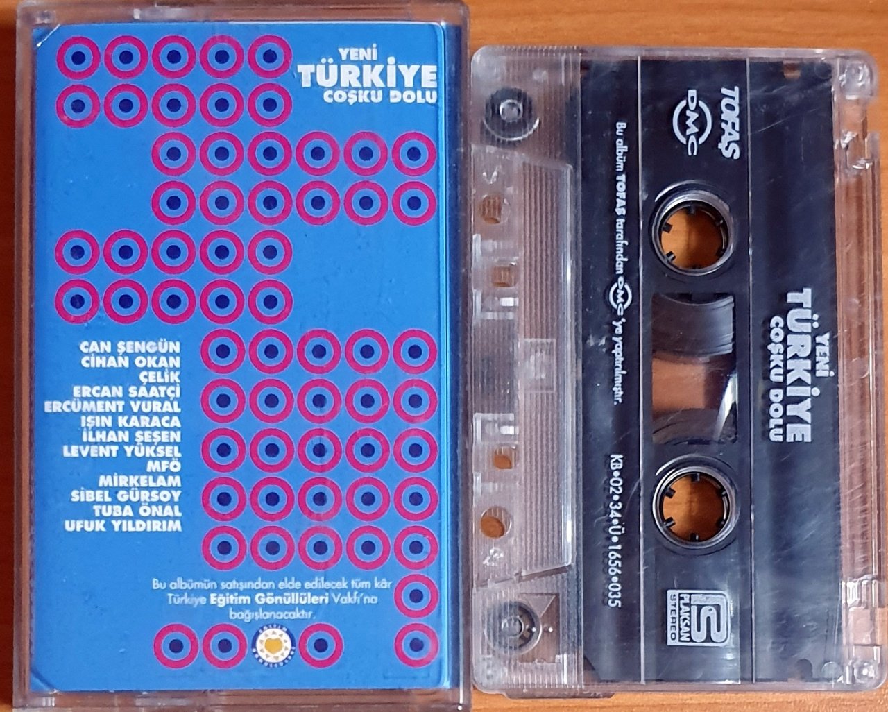 YENİ TÜRKİYE ÇOŞKU DOLU / CAN ŞENGÜN, CİHAN OKAN, ÇELİK, ERCAN SAATÇİ, MFÖ, MİRKELAM (2002) KASET DMC 2.EL