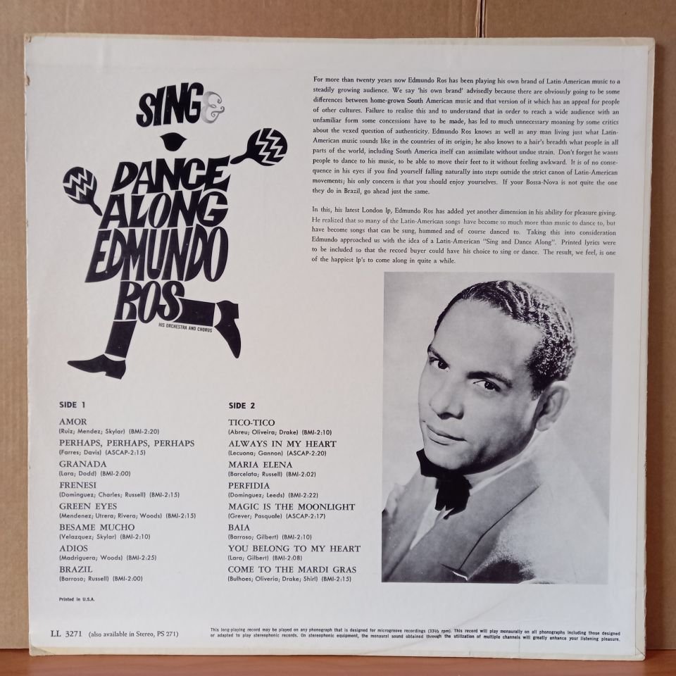 EDMUNDO ROS – SING DANCE WITH EDMUNDO ROS (1963) - LP 2.EL PLAK