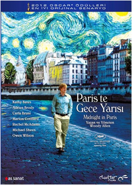 PARİS'TE GECE YARISI - MIDNIGHT IN PARIS - KATY BATES - ADRIEN BRODY - CARLA BRUNI - MARION COTILLARD - WOODY ALLEN - DVD 2.EL