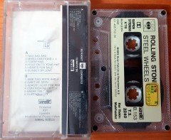 ROLLING STONES - STEEL WHEELS (1989) UZELLI CASSETTE MADE IN TURKEY ''USED'' PAPER LABEL