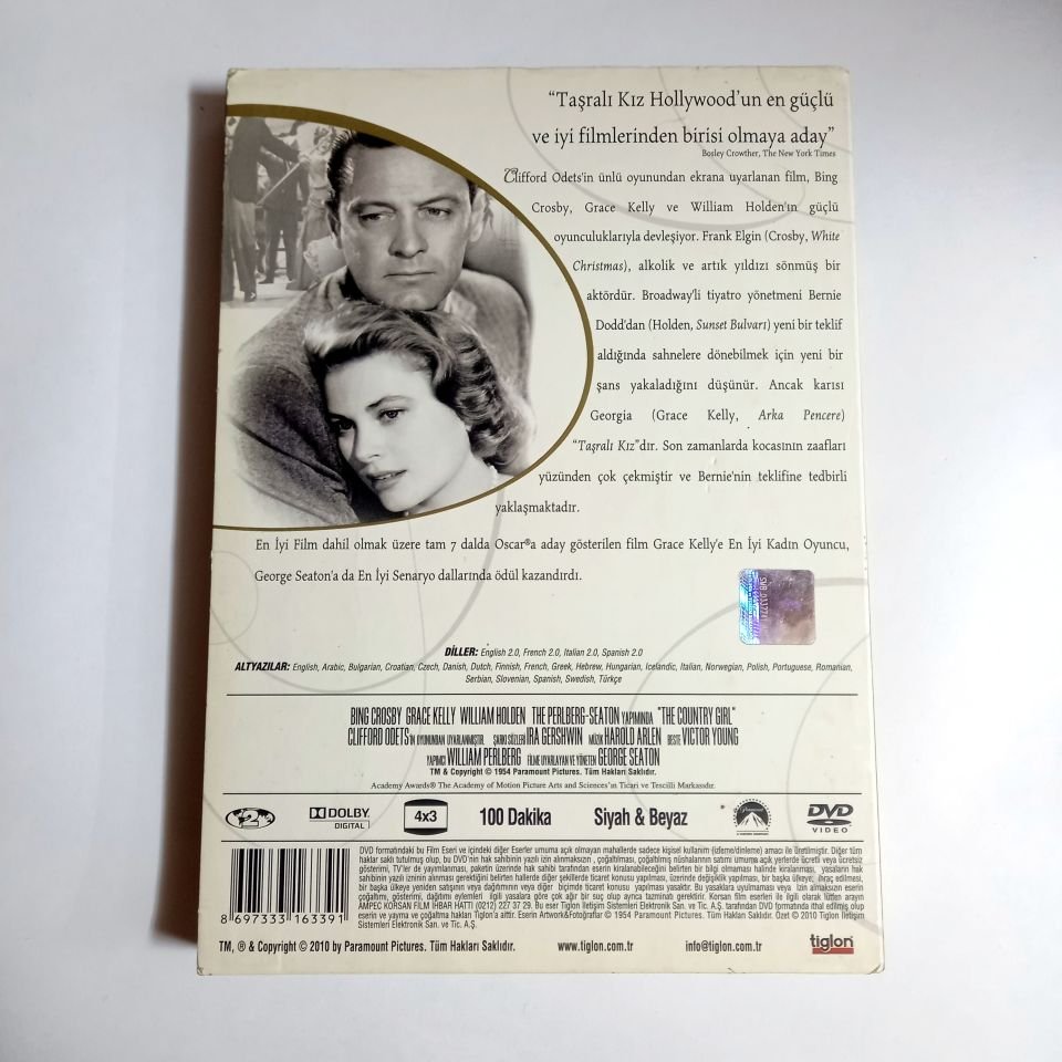 TAŞRALI KIZ - THE COUNTRY GIRL - BING CROSBY, GRACE KELLY, YÖN.: GEORGE SEATON - DVD 2.EL