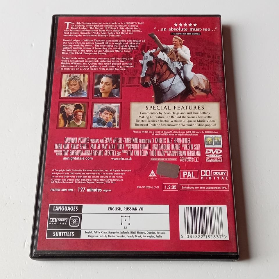 A KNIGHT'S TALE - HEATH LEDGER, MARK ADDY, RUFUS SEWELL - YÖN.: BRIAN HELGELAND - DVD 2.EL