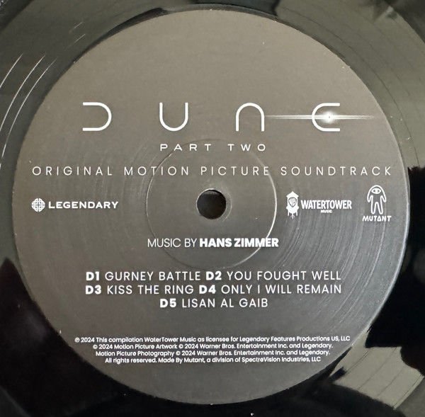 DUNE PART TWO - SOUNDTRACK / HANS ZIMMER (2024) - 2LP SIFIR PLAK