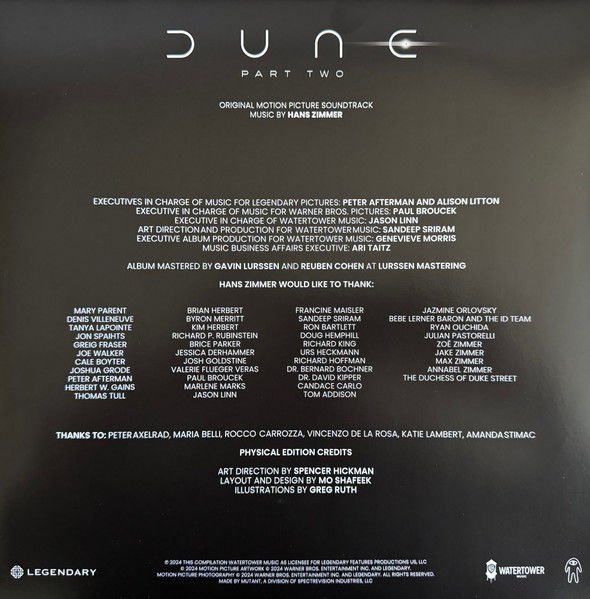 DUNE PART TWO - SOUNDTRACK / HANS ZIMMER (2024) - 2LP SIFIR PLAK