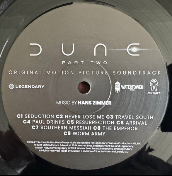 DUNE PART TWO - SOUNDTRACK / HANS ZIMMER (2024) - 2LP SIFIR PLAK