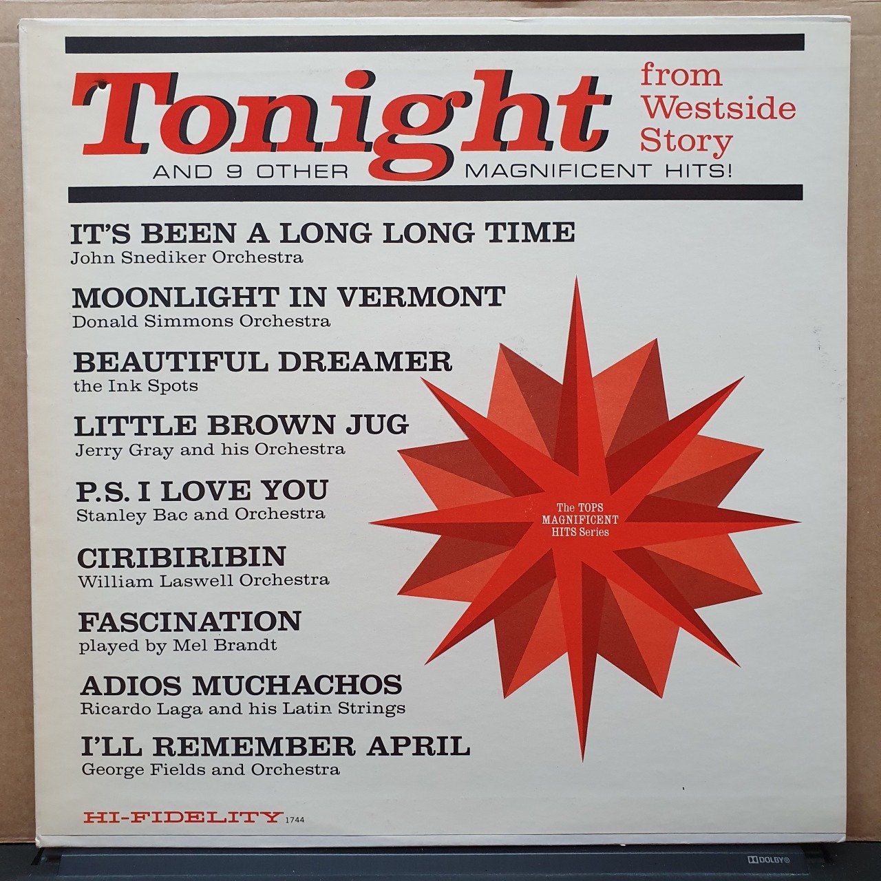 TONIGHT AND 9 OTHER MAGNIFICENT HITS / WESTSIDE STORY, DONALD SIMMONS, THE INK SPOTS, STANLEY BAC - LP 2.EL PLAK