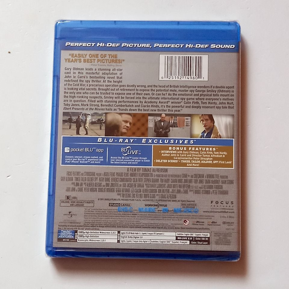 TINKER TAILOR SOLDIER SPY - GARY OLDMAN, COLIN FIRTH, JOHN HURT - YÖN.: TOMAS ALFREDSON - BLU-RAY + DVD REGION B SIFIR TÜRKÇE ALTYAZI YOKTUR