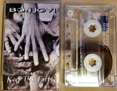 BON JOVI - KEEP THE FAITH CASSETTE 1992 TRANSPARENT YONCA MADE IN TURKEY ''USED''