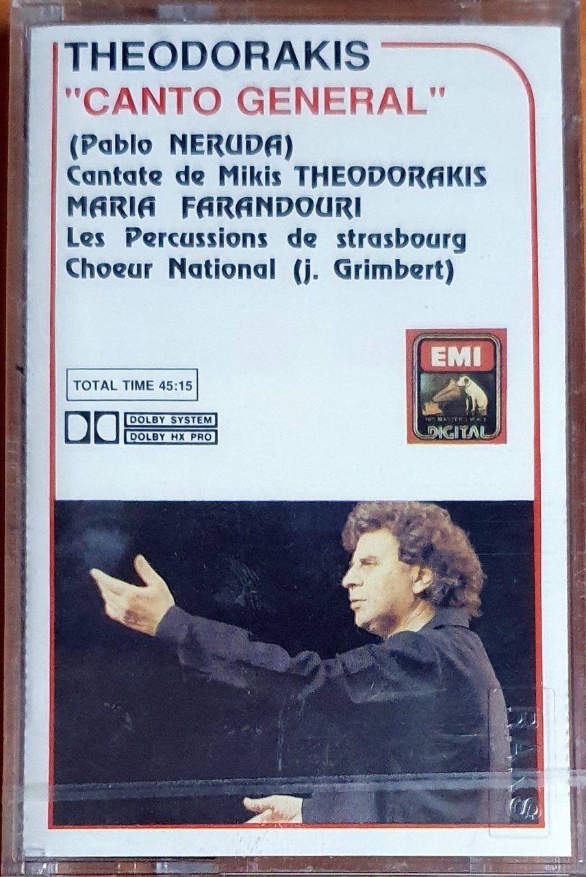 MIKIS THEODORAKIS - CANTO GENERAL / PABLO NERUDA, MARIA FARANDOURI (1990) - KASET KENT SIFIR