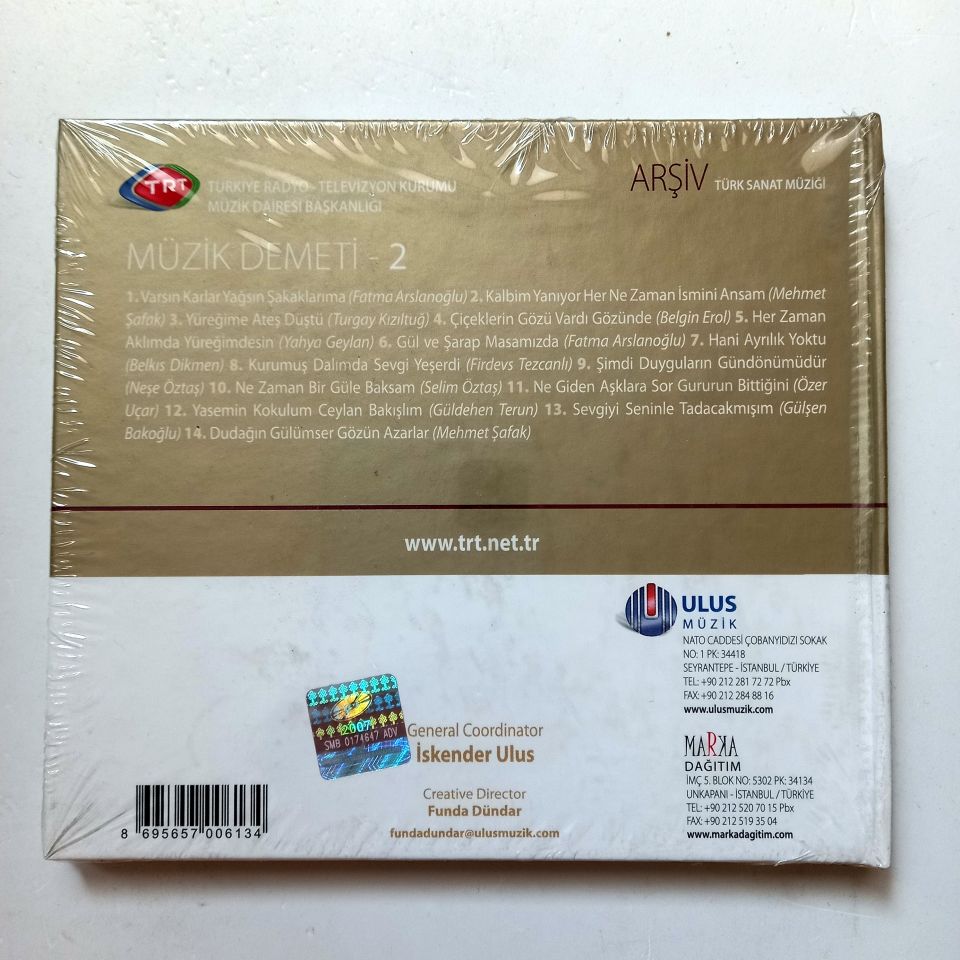 MÜZİK DEMETİ-2 / TÜRK SANAT MÜZİĞİ / TRT ARŞİV SERİSİ 81 - CD SIFIR