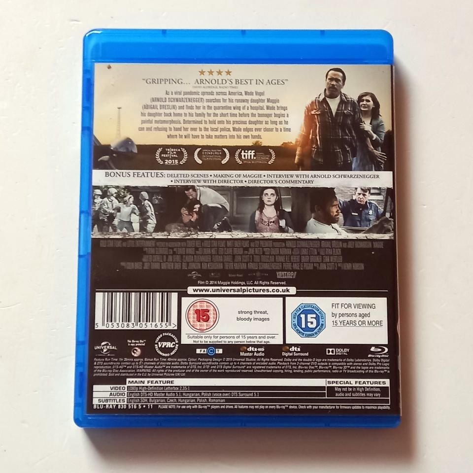 MAGGIE - ARNOLD SCHWARZENEGGER, ABIGAIL BRESLIN - YÖN.: HENRY HOBSON - BLU-RAY REGION B  2.EL TÜRKÇE ALTYAZI YOKTUR
