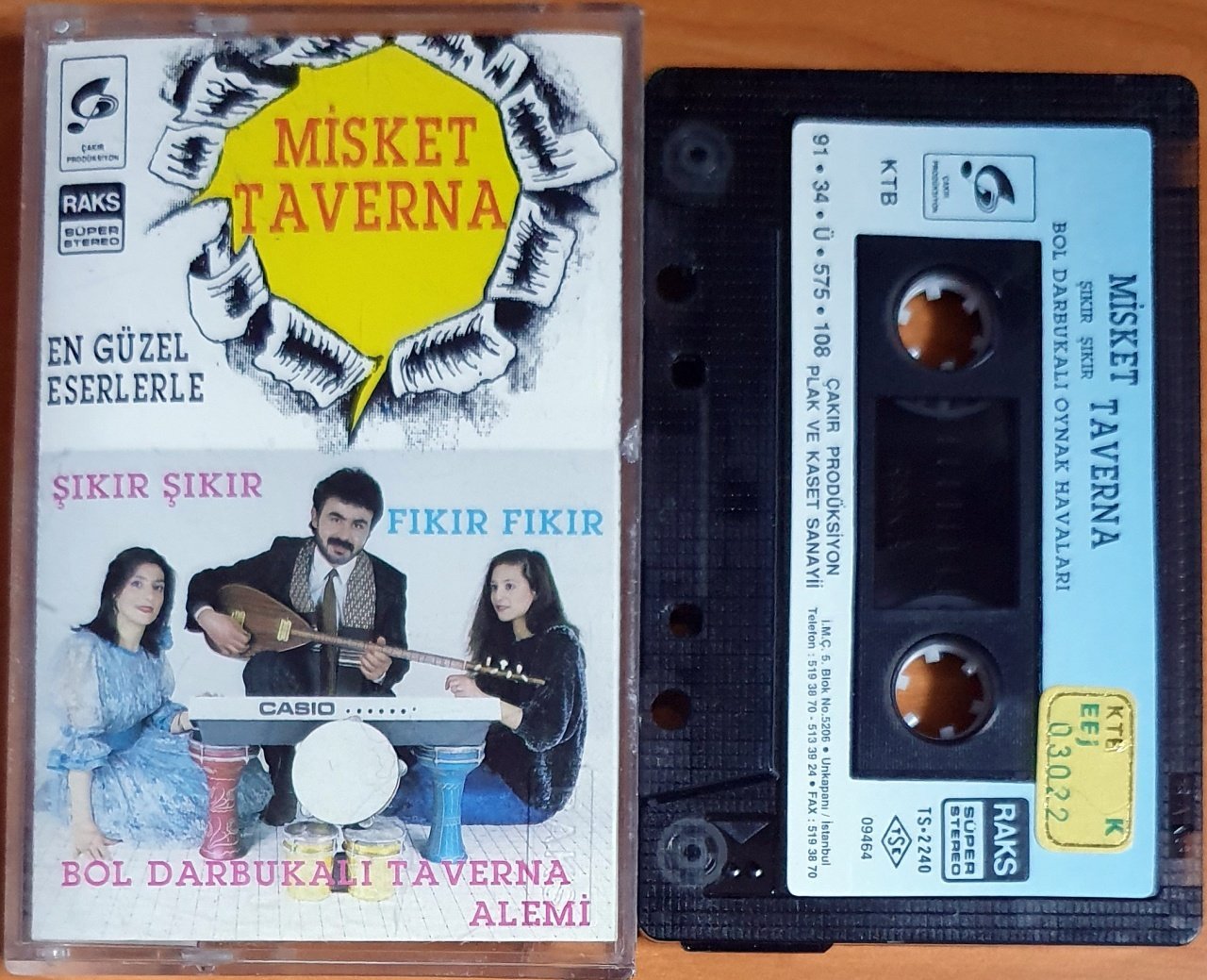 MİSKET TAVERNA / BOL DARBUKALI (1991) - KASET ÇAKIR PRODÜKSİYON 2.EL