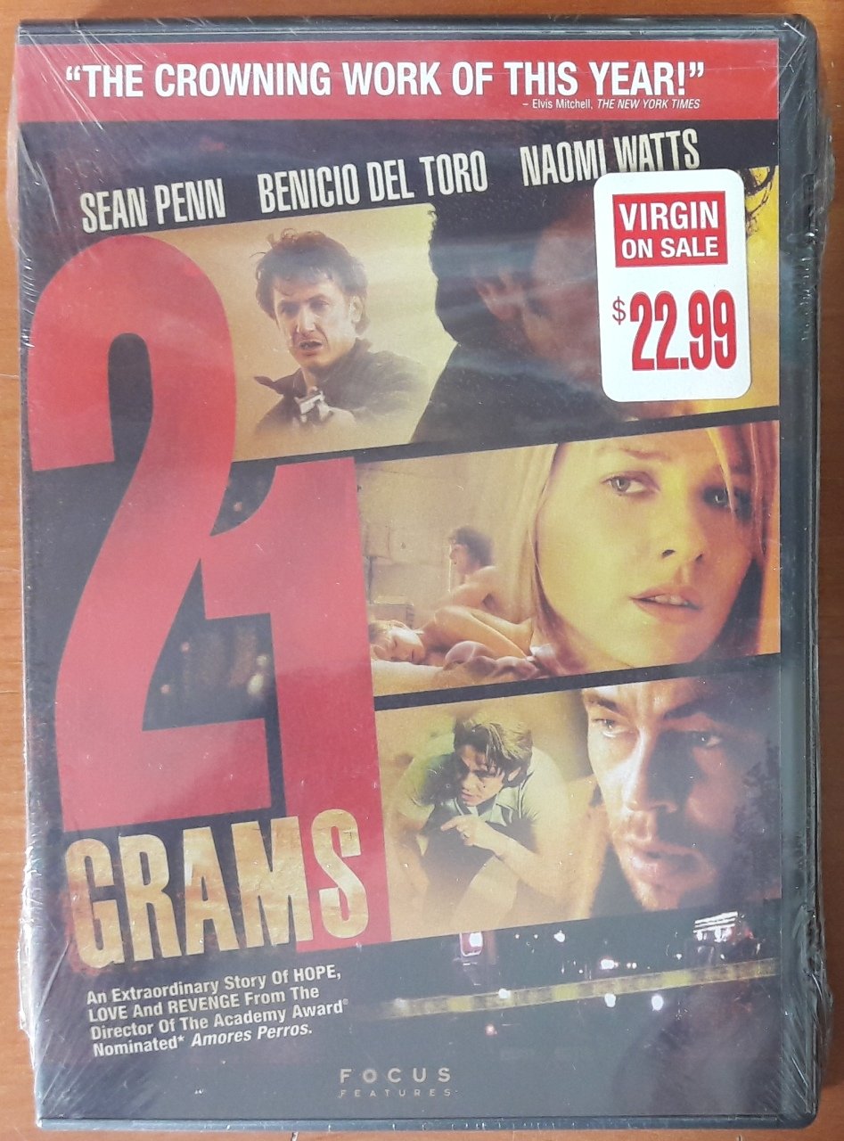 21 GRAMS - SEAN PENN - BENICIO DEL TORO - NAOMI WATTS - ALEJANDRO GONZÁLEZ IÑÁRRITU - DVD SIFIR 1. BÖLGE TR ALTYAZI YOKTUR