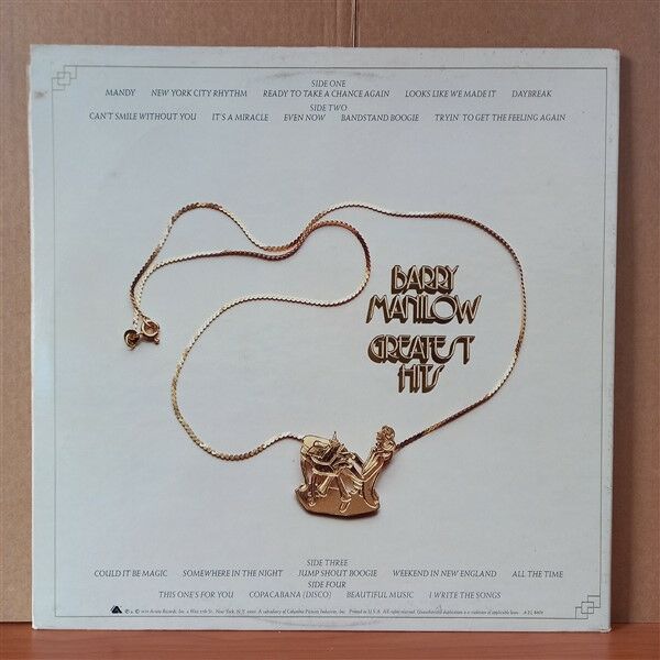BARRY MANILOW – GREATEST HITS (1978) - 2LP 2.EL PLAK