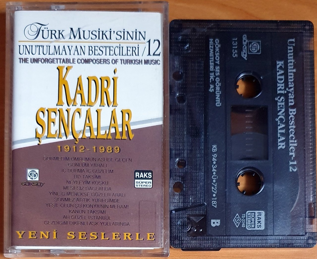 UNUTULMAYAN BESTECİLER 12 / KADRİ ŞENÇALAR (1994) - KASET 2.EL