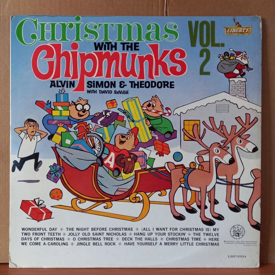 CHRISTMAS WITH THE CHIPMUNKS VOL. 2 / ALVIN, SIMON & THEODORE WITH DAVID SEVILLE (1963) - LP 2.EL PLAK