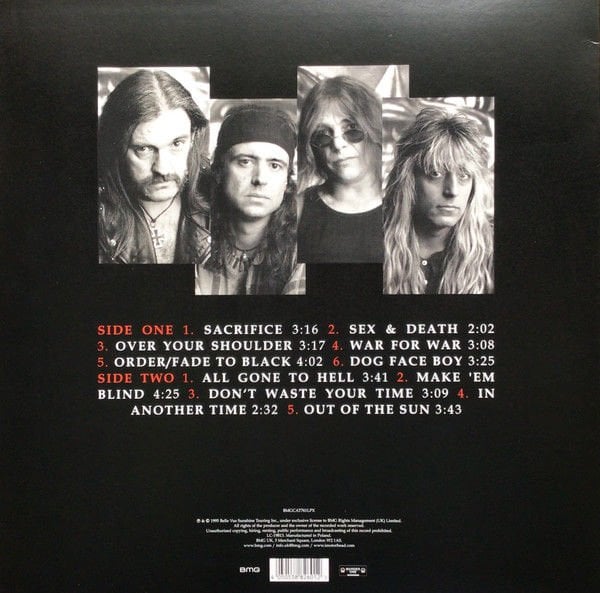 MOTÖRHEAD - SACRIFICE (1995) - LP 2023 TRANSPARENT ORANGE COLOURED EDITION SIFIR PLAK