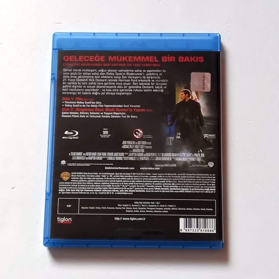 BLADE RUNNER (THE FINAL CUT) - HARRISON FORD, RUTGER HAUER, SEAN YOUNG  - YÖN.: RIDLEY SCOTT - 2 DİSK BLU-RAY 2.EL