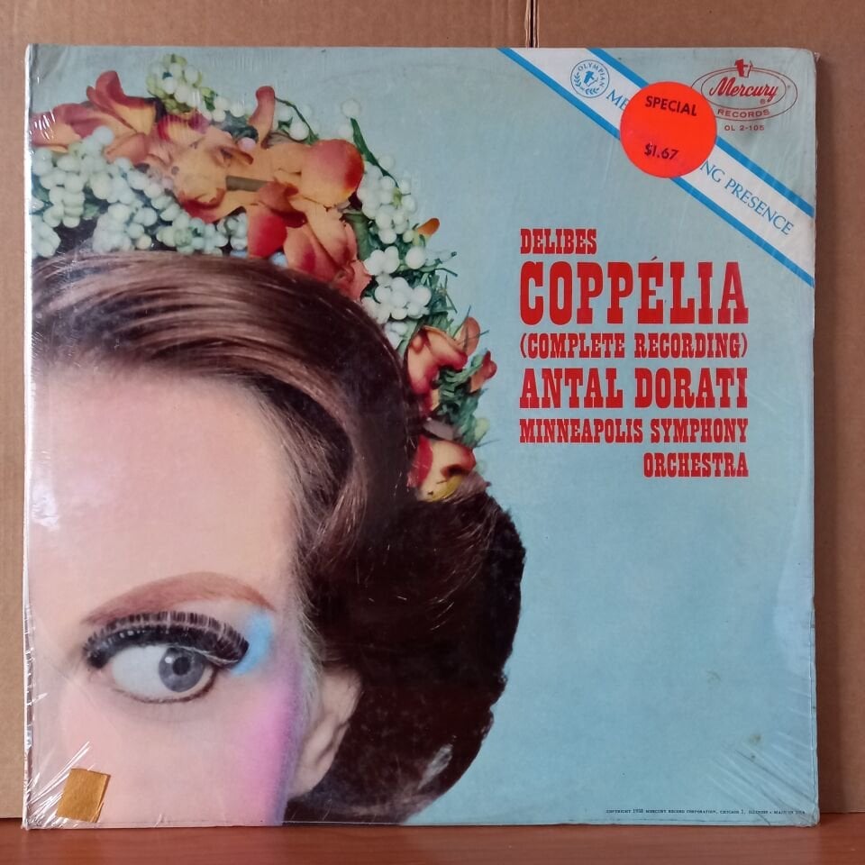 DELIBES . ANTAL DORATI . MINNEAPOLIS SYMPHONY ORCHESTRA – COPPELIA [COMPLETE RECORDING] (1958) - 2LP DÖNEM BASKISI SIFIR PLAK