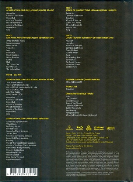 MARILLION - AFRAID OF SUNLIGHT (1995) - 2019 DELUXE EDITION 4CD 1 BLU-RAY AUDIO + 60 PAGE BOOKLET / AMBALAJINDA SIFIR