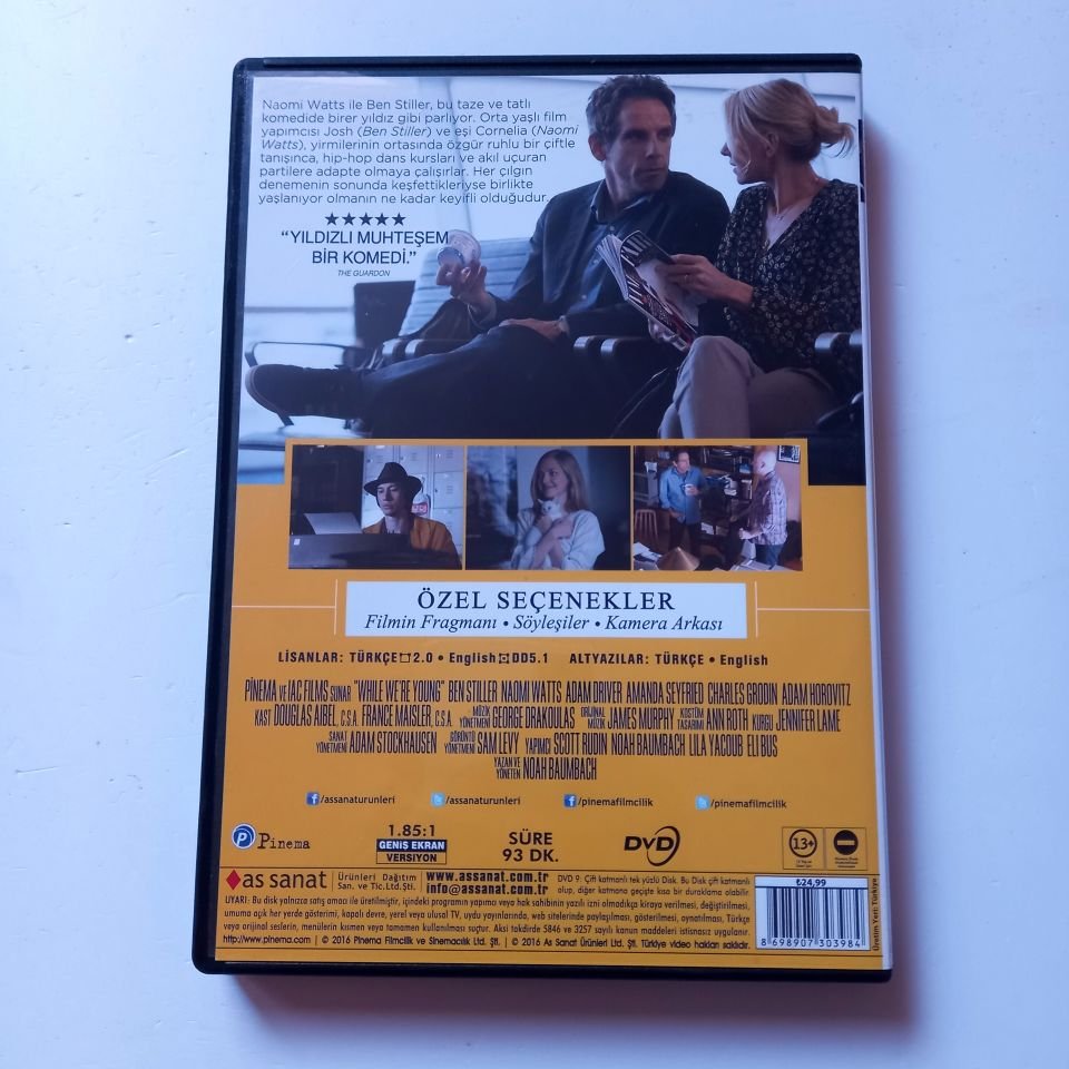 AH GENÇLİK - WHILE WE\'RE YOUNG - BEN STILLER, NAOMI WATTS, YÖN.: NOAH BAUMBACH - DVD 2.EL