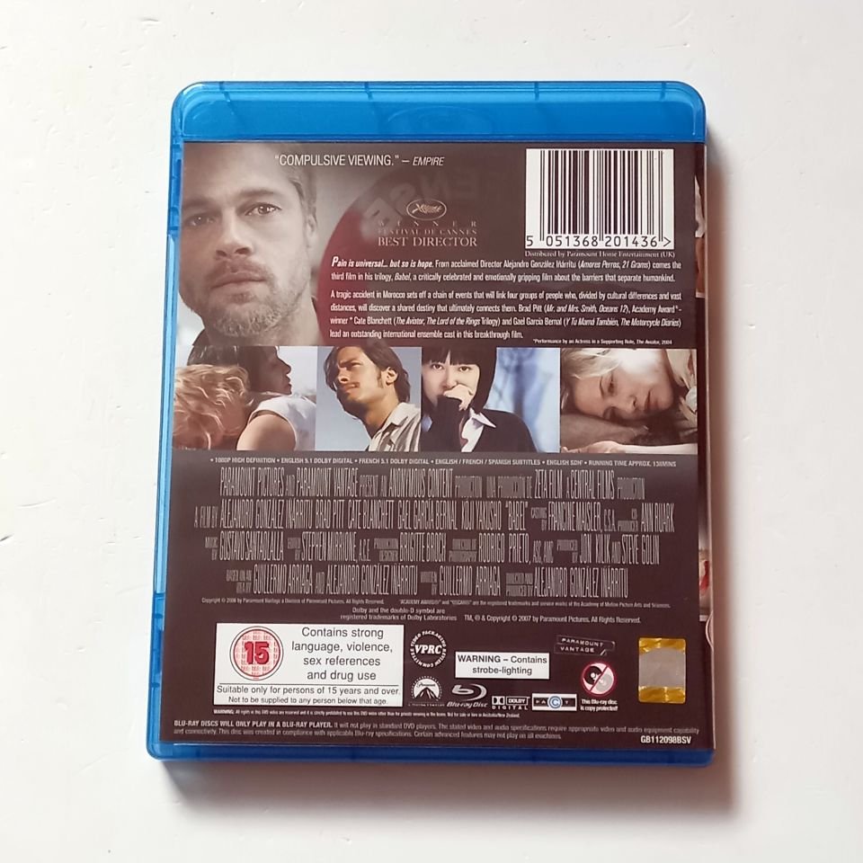 BABEL - BRAD PITT, CATE BLANCHETT, GAEL GARCIA BERNAL  - YÖN.: ALEJANDRO GONZALEZ INARRITU - BLU-RAY REGION FREE 2.EL TÜRKÇE ALTYAZI YOKTUR