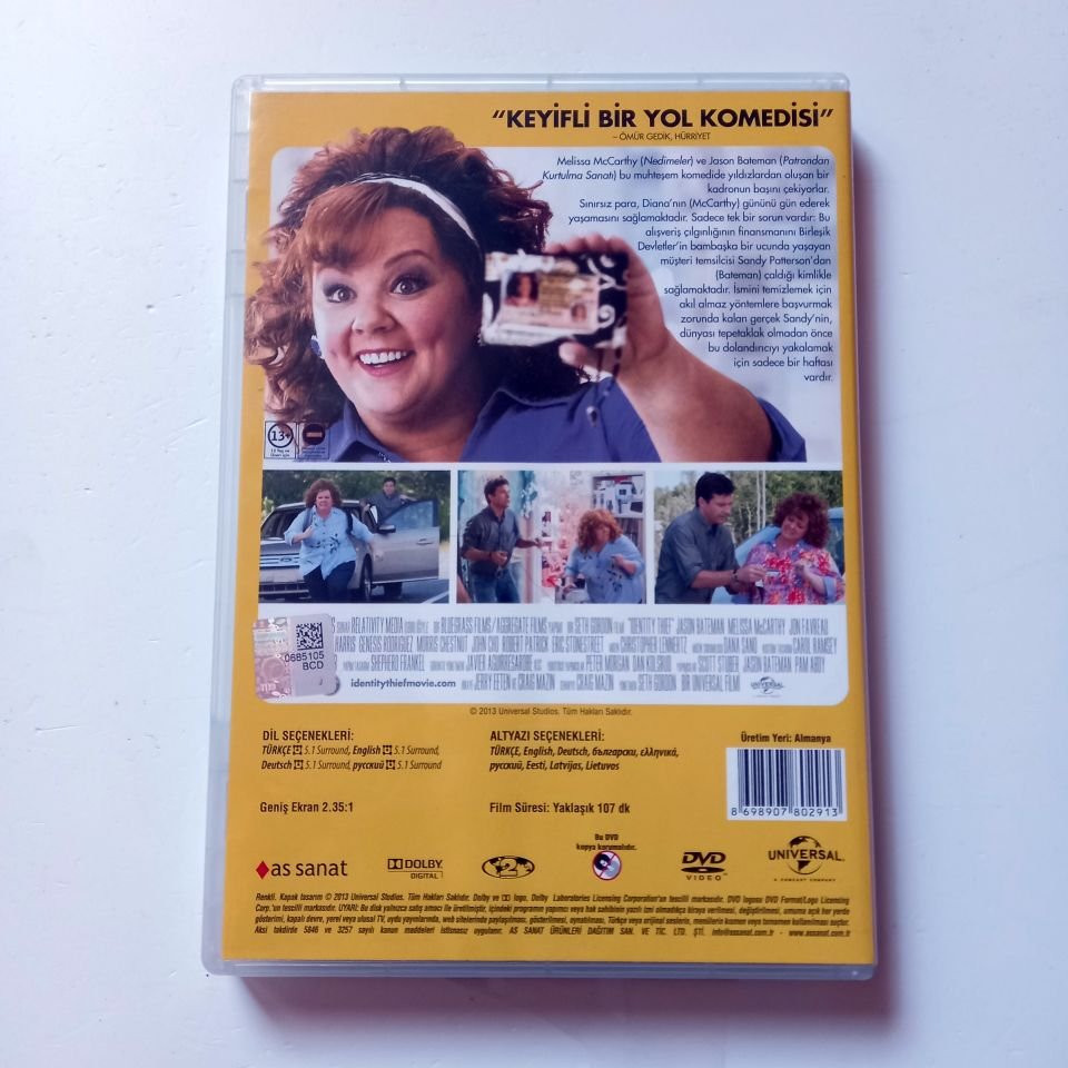 KİMLİK HIRSIZI - IDENTITY THIEF - JASON BATEMAN, MELISSA MCCARTHY, YÖN.: SETH GORDON - DVD 2.EL