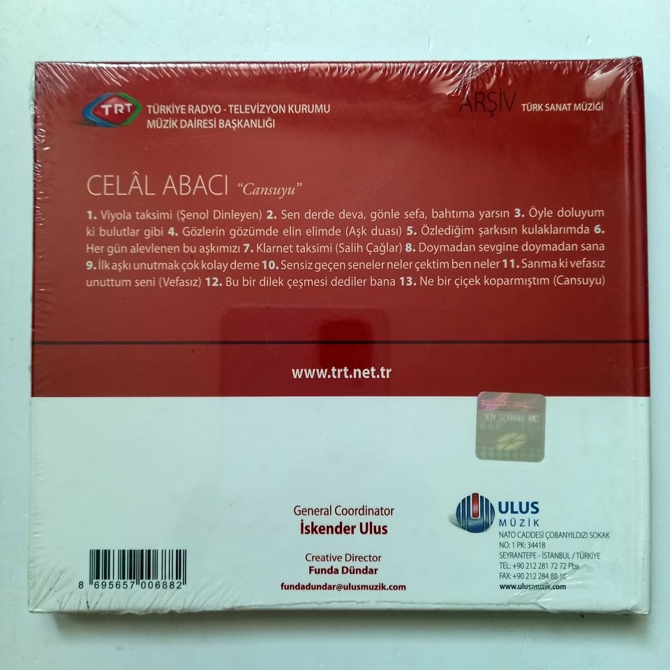 CELAL ABACI - CANSUYU / TÜRK SANAT MÜZİĞİ / TRT ARŞİV SERİSİ 131 - CD SIFIR