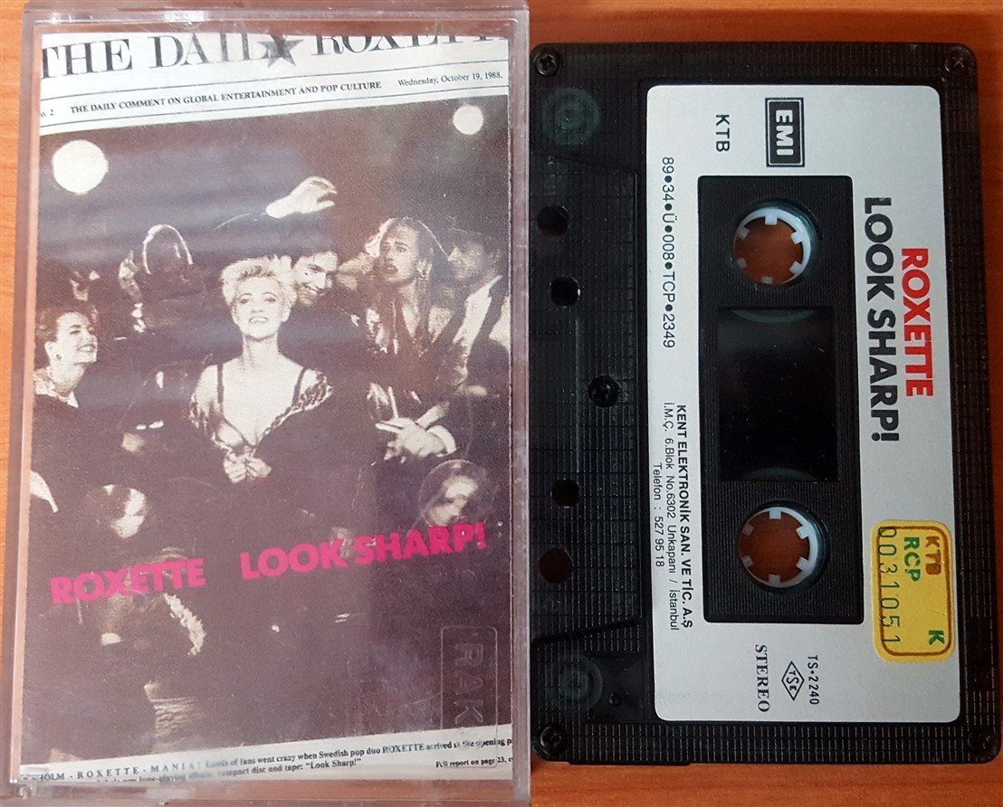 ROXETTE - LOOK SHARP (1989) KENT CASSETTE MADE IN TURKEY ''USED'' PAPER LABEL