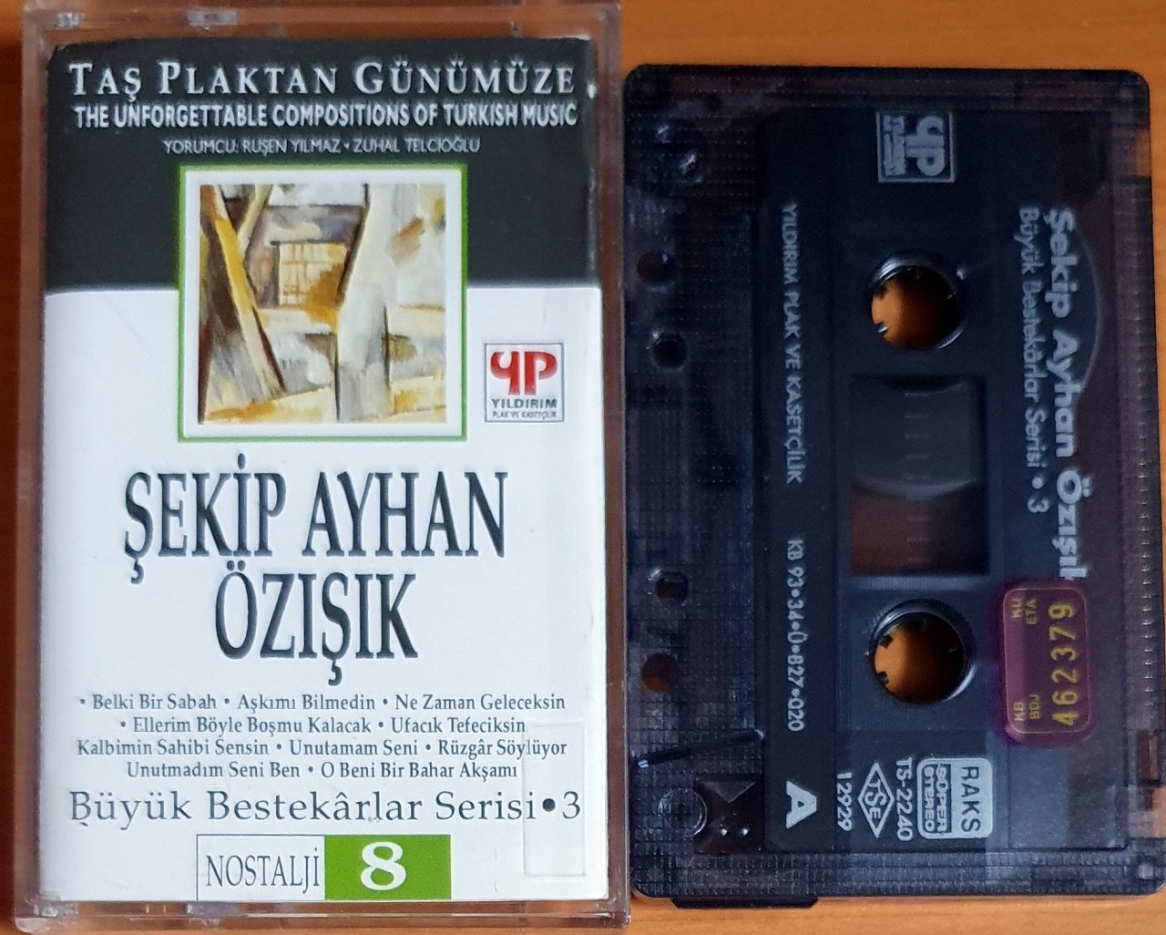 NOSTALJİ 8 / BÜYÜK BESTEKARLAR SERİSİ 3 / ŞEKİP AYHAN ÖZIŞIK (1993) - KASET 2.EL