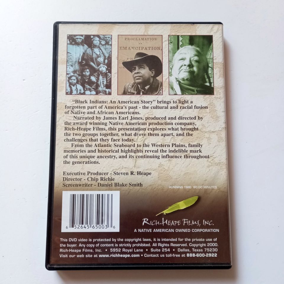 BLACK INDIANS: AN AMERICAN STORY - BELGESEL, SESLENDİREN: JAMES EARL JONES - DVD 2.EL TR ALTYAZI YOKTUR