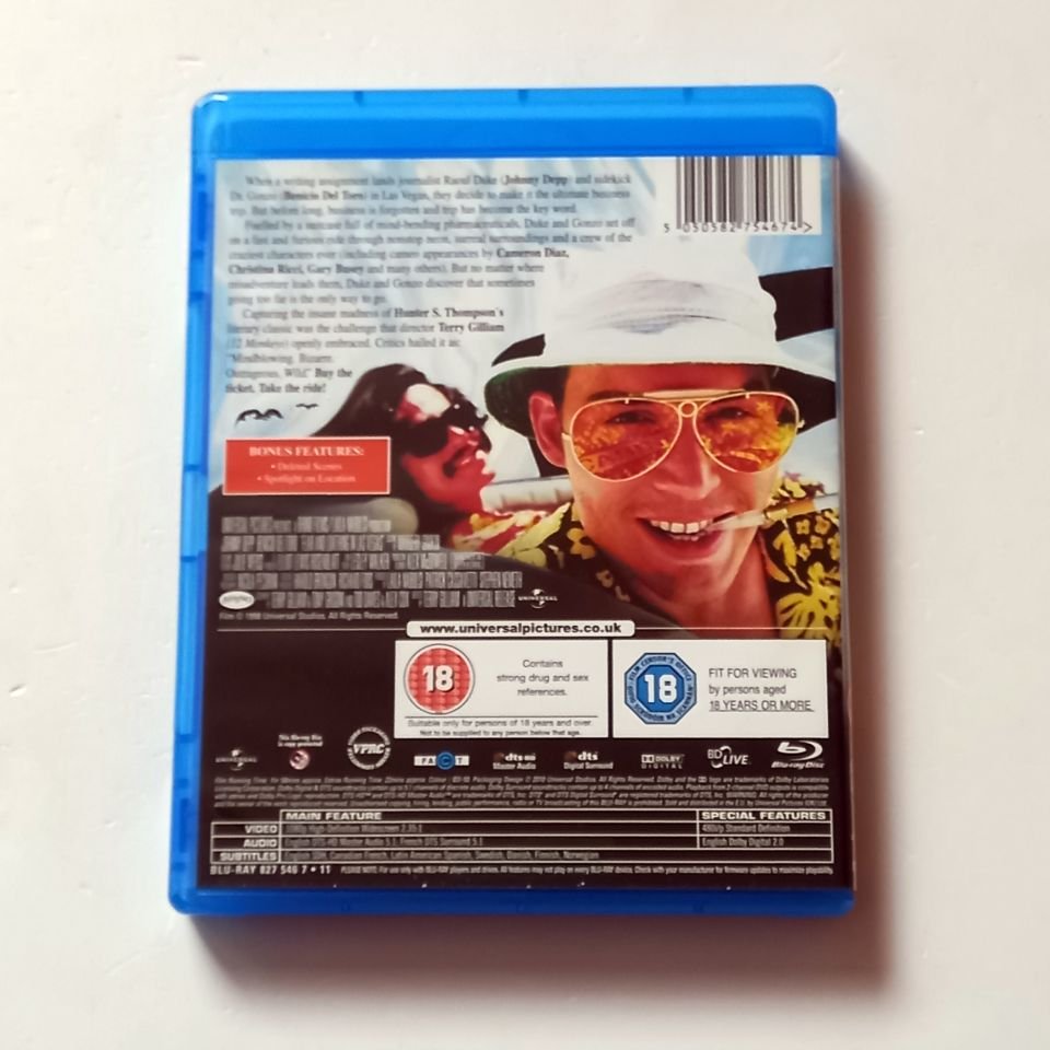 FEAR AND LOATHING IN LAS VEGAS - JOHNNY DEPP, BENICIO DEL TORO - YÖN.: TERRY GILLIAM - BLU-RAY REGION B 2.EL TÜRKÇE ALTYAZI YOKTUR