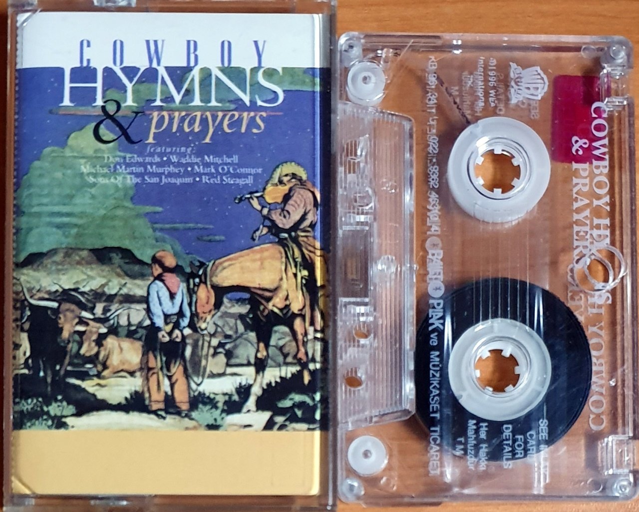 COWBOY HYMNS & PRAYERS / DON EDWARDS, WADDIE MITCHELL, MARK O'CONNOR (1996) - KASET BALET 2.EL