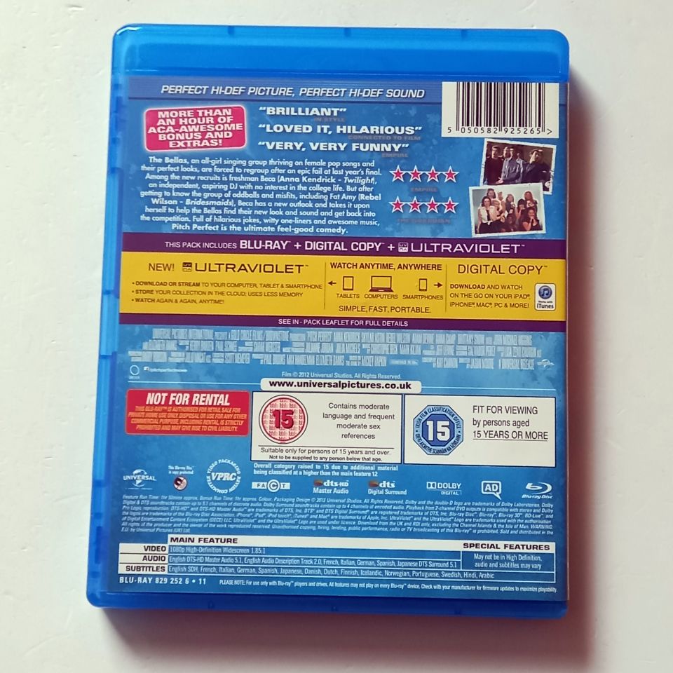 PITCH PERFECT - ANNA KENDRICK, SKYLAR ASTIN, REBEL WILSON - YÖN.: JASON MOORE - BLU-RAY REGION FREE 2.EL TÜRKÇE ALTYAZI YOKTUR