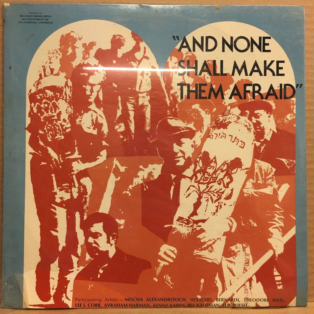 UNITED JEWISH APPEAL - AND NONE SHALL MAKE THEM AFRAID (1974) SIFIR PLAK