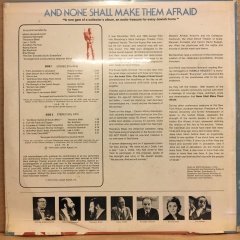 UNITED JEWISH APPEAL - AND NONE SHALL MAKE THEM AFRAID (1974) SIFIR PLAK