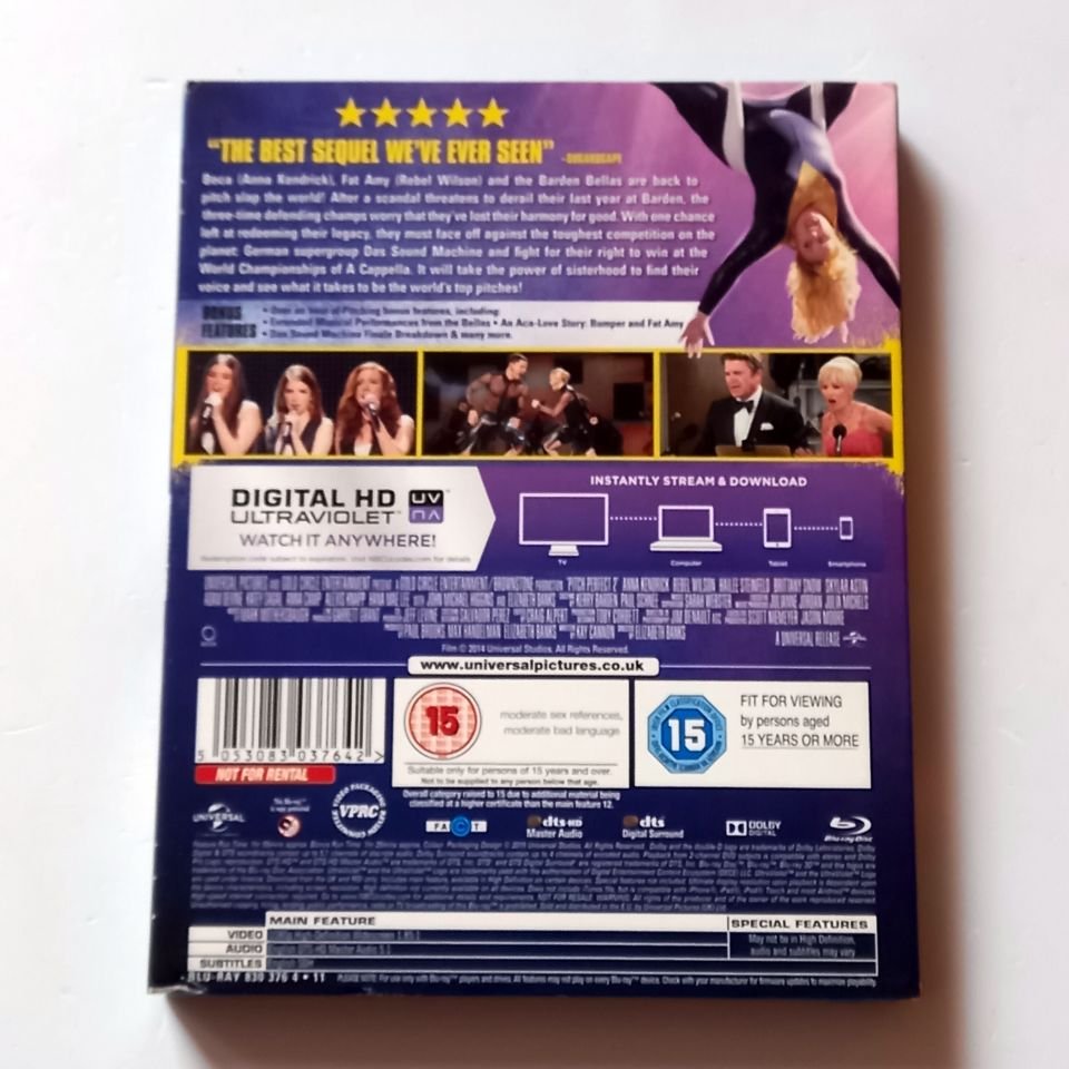 PITCH PERFECT 2 - ANNA KENDRICK, SKYLAR ASTIN, REBEL WILSON, HAILEE STAINSFIELD - YÖN.: ELIZABETH BANKS - BLU-RAY SLIPCOVER REGION B 2.EL TÜRKÇE ALTYAZI YOKTUR