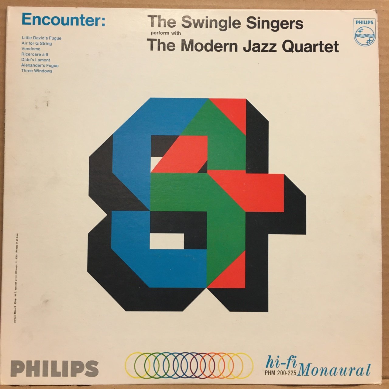 SWINGLE SINGERS WITH MODERN JAZZ QUARTET - ENCOUNTER 1966 MONO 2.EL PLAK